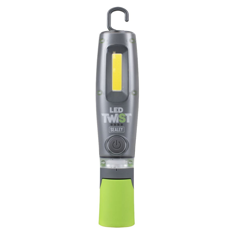 Sealey LED Twist Rechargeable Inspection Light 8W COB & 1W SMD LED1001G Sealey - Dynamic Drive