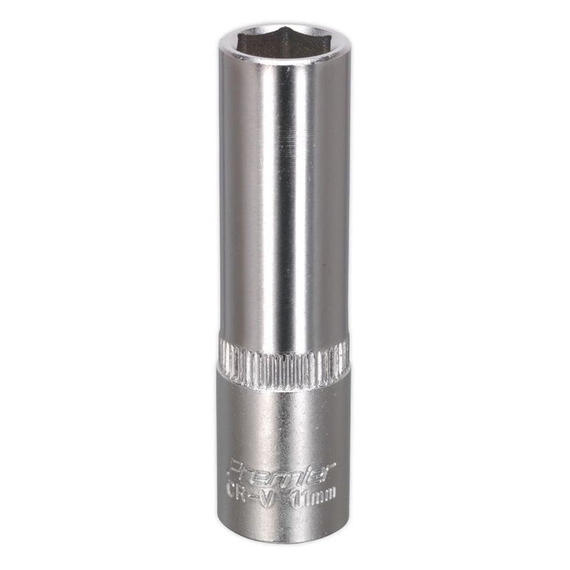Sealey WallDrive Socket 11mm Deep 3/8"Sq Drive S3811D Sealey - Dynamic Drive