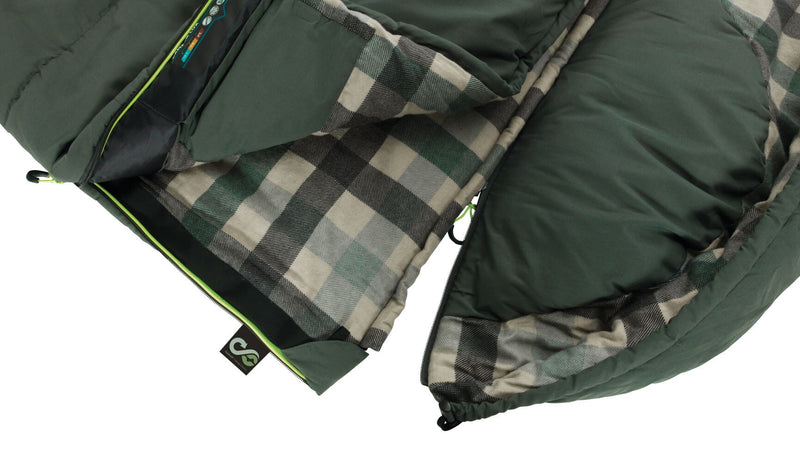 Outwell Camper Lux Double Forest Green Double Sleeping Bag Outwell - Dynamic Drive