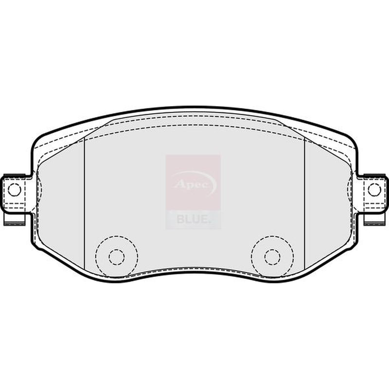 Apec Front Brake Pad Set fits Renault Megane IV 2015 on 1.2 1.5 1.6