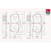 FAI Rear Brake Pad Set BP152
