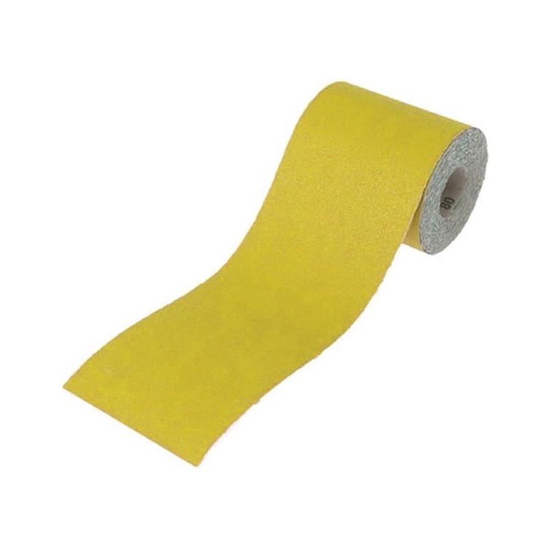 Faithfull Aluminium Oxide Sanding Paper Roll Yellow 115mm x 10m 120G Faithfull - Dynamic Drive