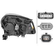 Hella Headlight Headlamp PY21W Left fits Nissan Qashqai I 2006-2013 1.5 1.6 2.0