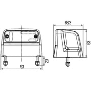 Hella Licence Plate Light / Lamp Lateral Mounting LED