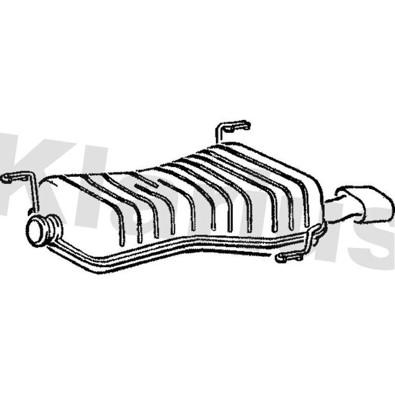 Klarius Box With Tail Pipe Rear fits Peugeot 306 1993-2001 1.8 2.0