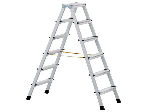Zarges Anodised Double-Sided Steps, Open 2.38m 2 x 10 Rungs Zarges - Dynamic Drive