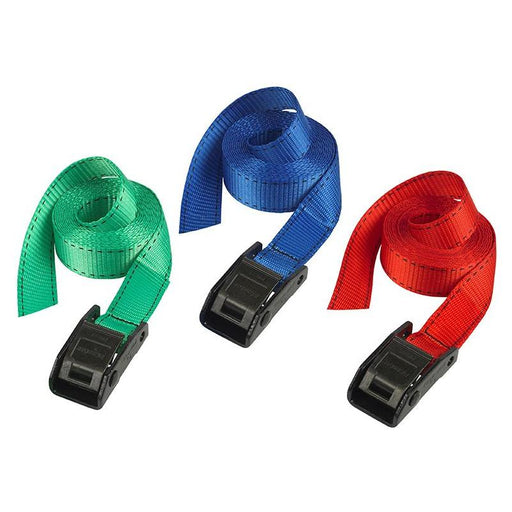 Master Lock Lashing Strap with Metal Buckle, Coloured 2.5m 150kg (Pack 2) Master Lock - NN4 Online