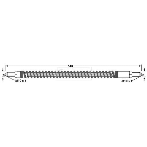 Borg & Beck Brake Hydraulic Hose Line Front Right BBH6672
