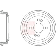 Apec 2 x Brake Drums fits Hyundai Getz 2002-2010 1.1 1.3 1.4 1.5 1.6