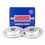 Borg & Beck Rear Brake Vented Discs & Pads fits BMW 3 2000-2005