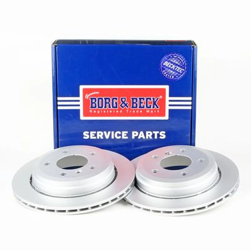 Borg & Beck Rear Brake Vented Discs & Pads fits BMW 3 2000-2005