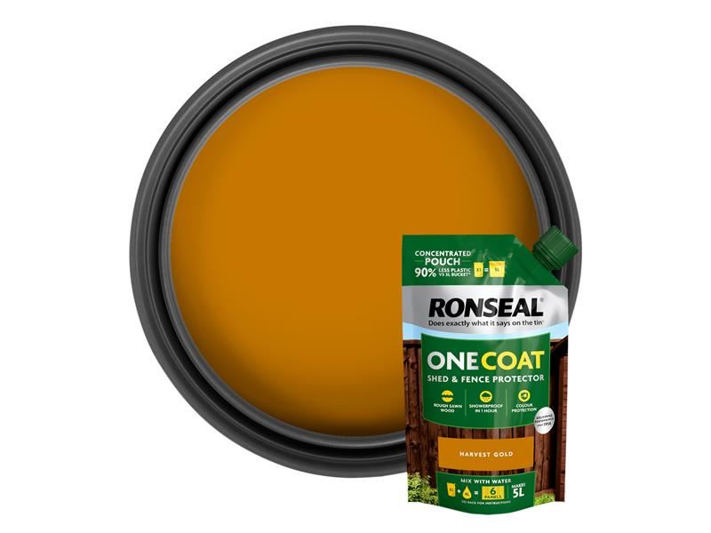 Ronseal One Coat Shed & Fence Refill Pouch Harvest Gold 950ml Ronseal - NN4 Online