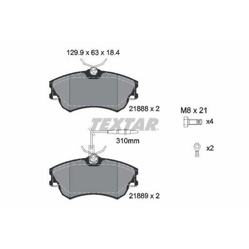 Textar Front Brake Pad Set 2188801
