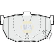 NAPA Rear Brake Pad Set fits Hyundai Coupe I 1996-2002 1.6 2.0