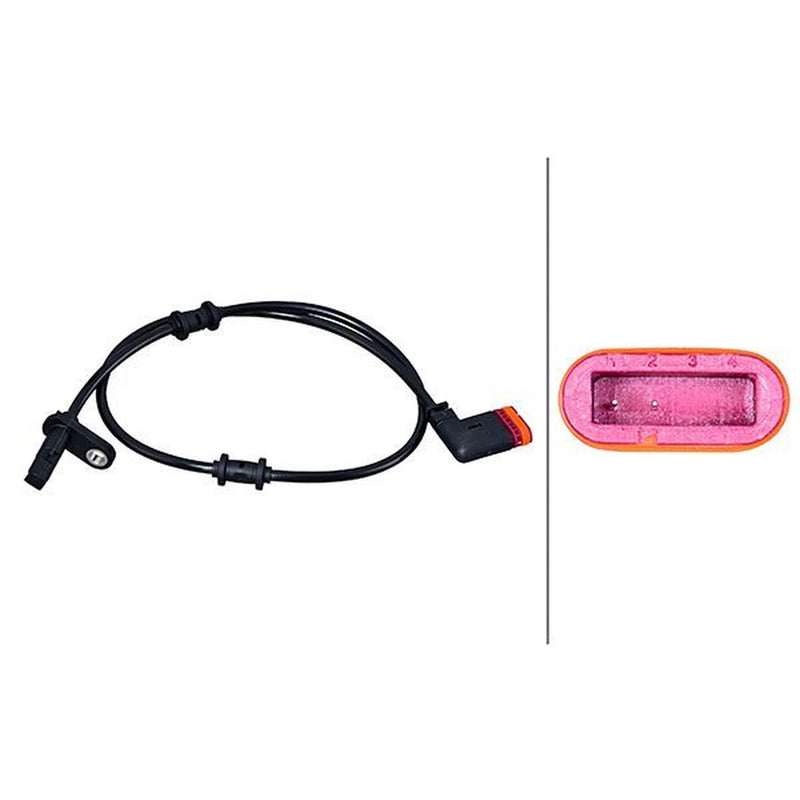 Hella ABS Wheel Speed Sensor Rear fits Mercedes-Benz Cls 2011-2017