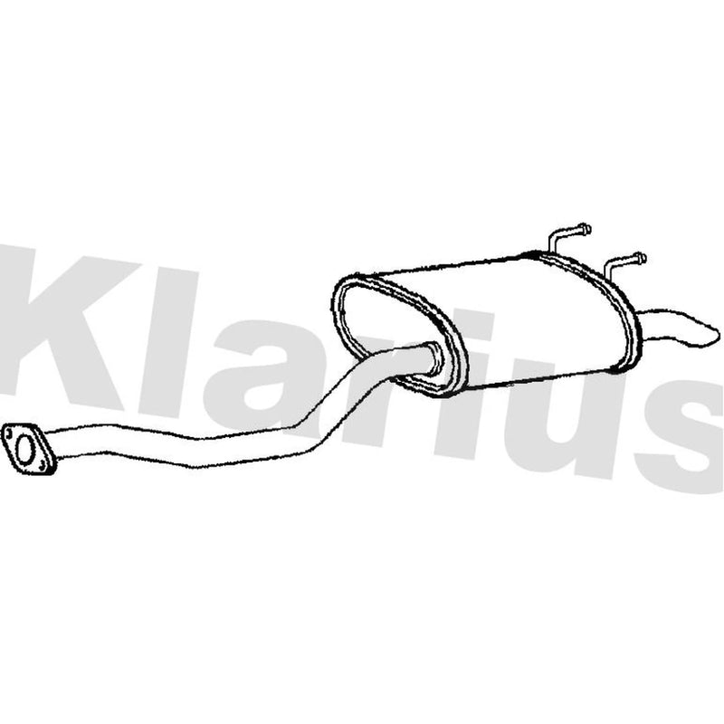 Klarius Box With Tail Pipe Rear fits Hyundai Trajet 2000-2008 2.0 2.7