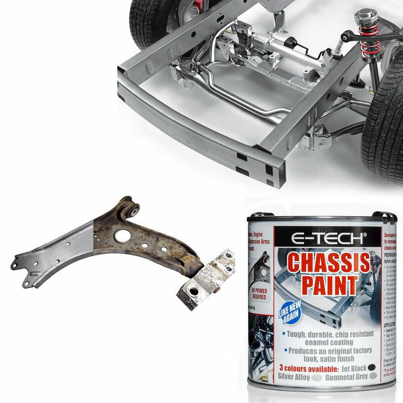 E-Tech Quick Repair Protect Restore Car Underbody Chassis Paint SILVER ALLOY 500ml E-Tech - Dynamic Drive