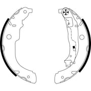 Mintex Brake Shoe Set Axle Kit fits Citroën C3 II 2009-2016 1.0 1.1 1.2 1.4 1.6