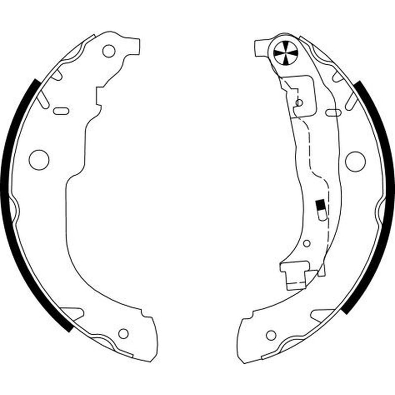 Mintex Brake Shoe Set Axle Kit fits Citroën C3 II 2009-2016 1.0 1.1 1.2 1.4 1.6
