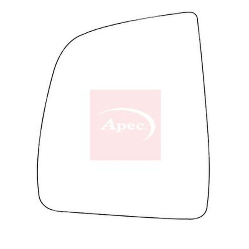 Apec Exterior Wing Mirror Glass Left fits Fiat Mpv 2003-2010 1.3 1.4 1.9