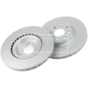 Borg & Beck Front Brake Vented Discs & Pads fits Fiat Grande Punto 2005-2010