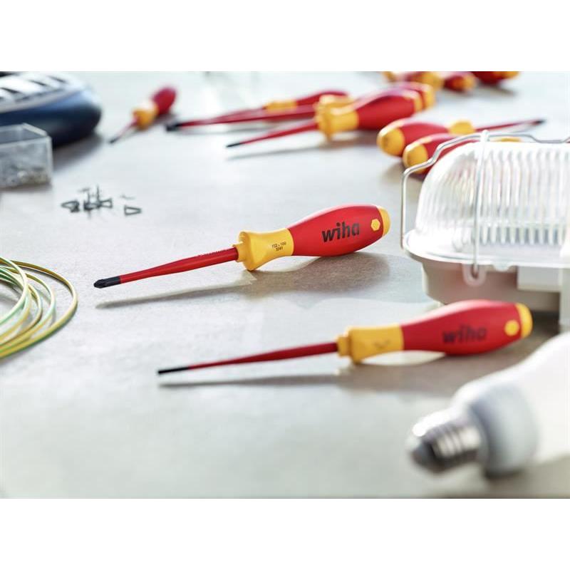 Wiha SoftFinish® electric slimFix Screwdriver Slotted 3.5 x 100mm Wiha - Dynamic Drive