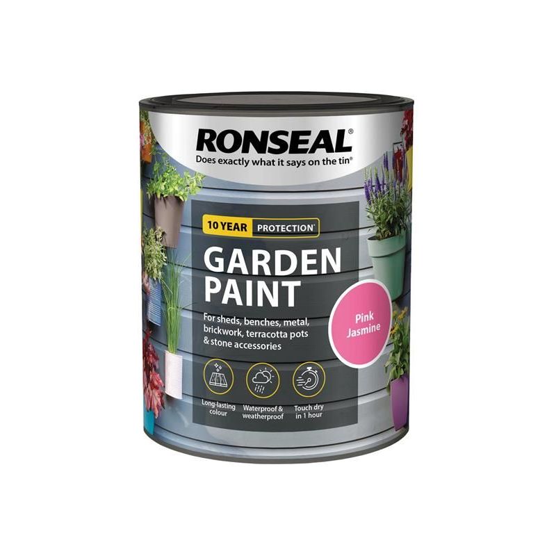 Ronseal Garden Paint Pink Jasmine 750ml Ronseal - Dynamic Drive
