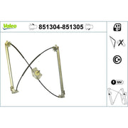 Valeo Electric Window Regulator Lifter Right Front 851305