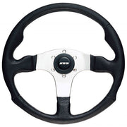 320mm Black Moulded Steering Wheel + Boss fits Peugeot 106 306 Citroen Saxo AX Mountney Classic  - Dynamic Drive