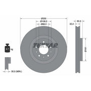 Textar 2 x Vented Front Brake Discs 92178103-x2