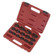 Sealey Crow's Foot Spanner Set 15pc 3/8"Sq Drive Metric AK5983 Sealey - Dynamic Drive