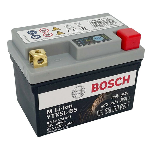 Bosch Motorcycle Battery LTX5L-BS 12V Lithium 1.6Ah