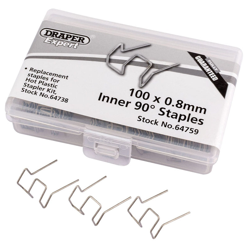 Draper 0.8MM Bent Castle Staples (50) Draper - Town Tools