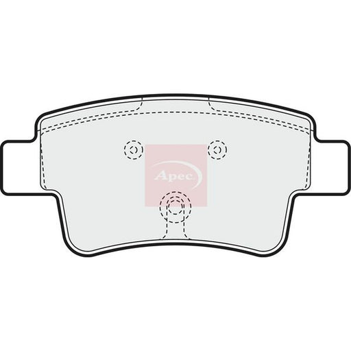 Apec Rear Brake Pad Set fits Abarth Grande Punto 2007-2010 1.4