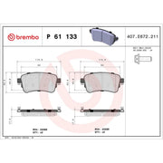 Brembo Front & Rear Pads fits Toyota Proace Verso Bus 2018-2025 1.5
