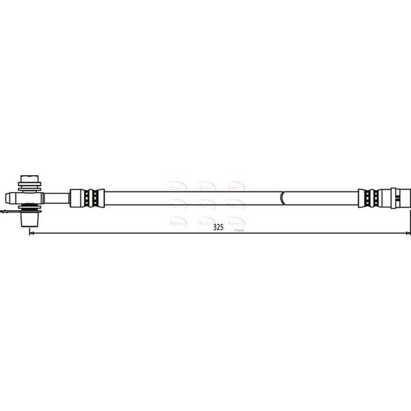 Apec Brake Hydraulic Hose Line Rear fits Audi A6 C5 1997-2005