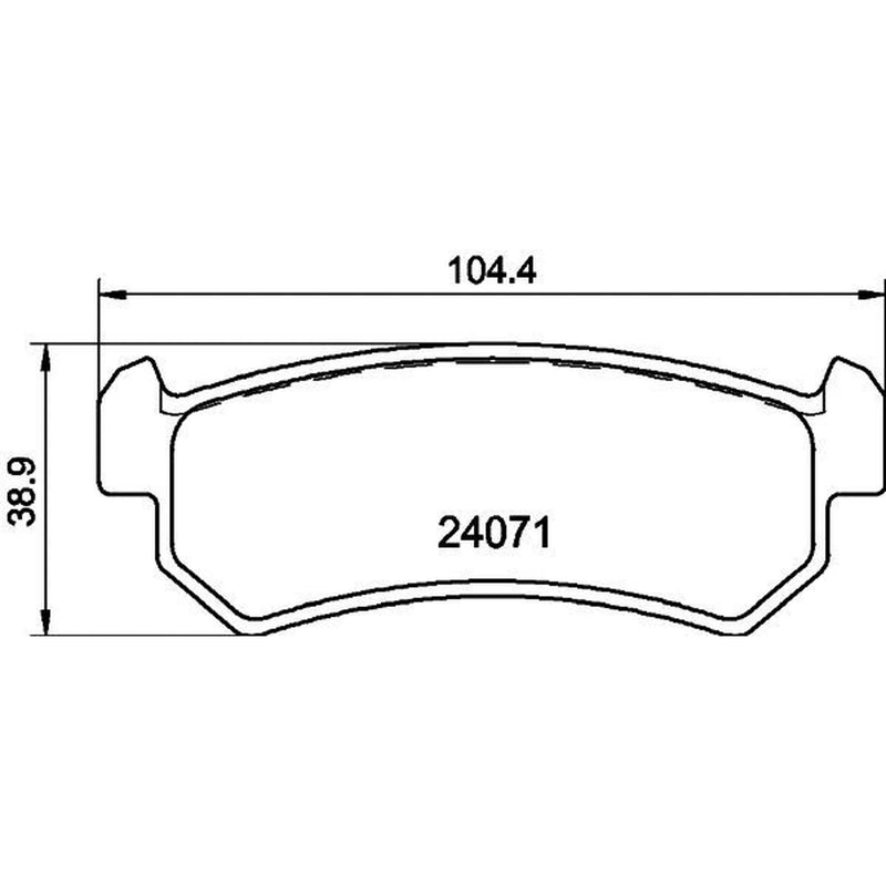 DON Rear Brake Pad Set fits Chevrolet Lacetti 2003-2013 1.4 1.6 1.8