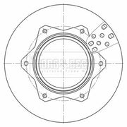Borg & Beck 2 x Vented Rear Brake Discs BBD32652-x2