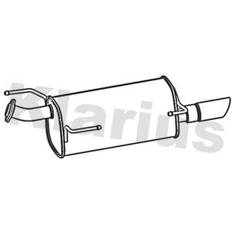 Klarius Box With Tail Pipe Rear fits Nissan Pulsar 2014 on 1.2