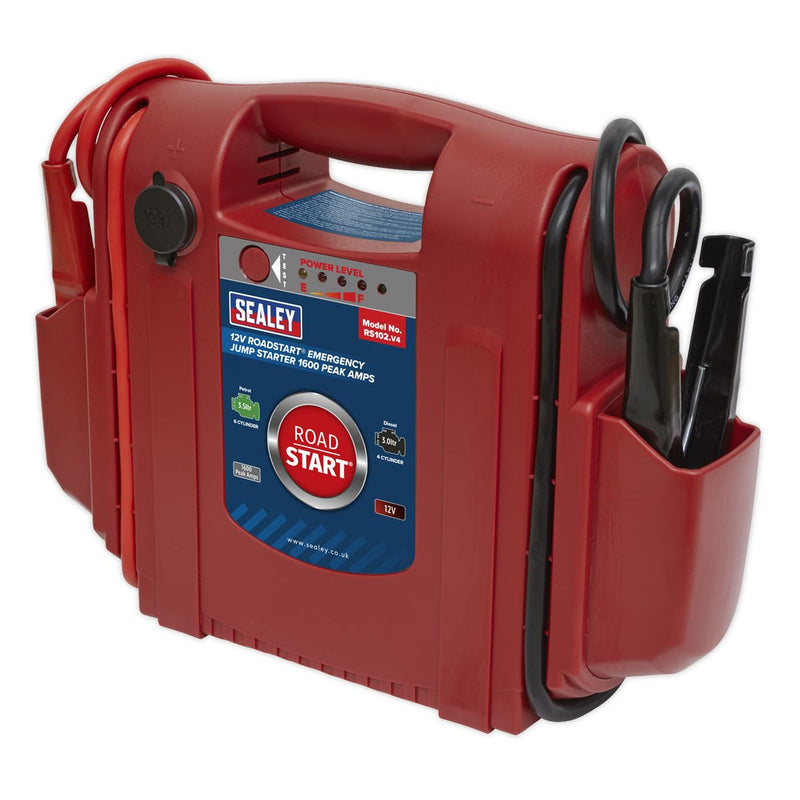 Sealey RoadStartï Emergency Jump Starter 12V 1600 Peak Amps RS102 Sealey - Dynamic Drive