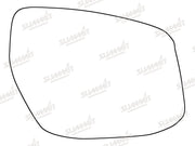 Summit Stick-On Standard Mirror Glass fits Nissan Pulsar 14 on LHS Summit - Bars 4 Cars