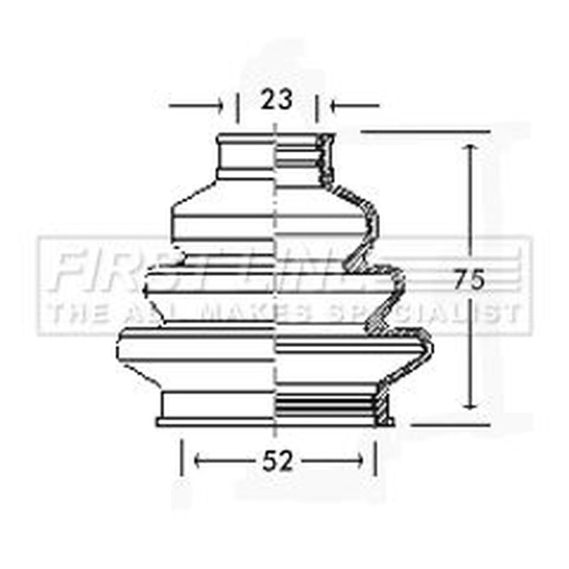 First Line Drive Shaft Bellow Kit Rear Left fits Alfa Romeo 6 1979-1984 2.5