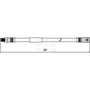 Apec Brake Hydraulic Hose Line Rear fits Mercedes-Benz Cls 2011-2017