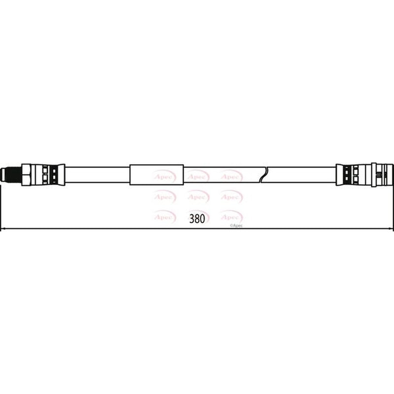 Apec Brake Hydraulic Hose Line Rear fits Mercedes-Benz Cls 2011-2017