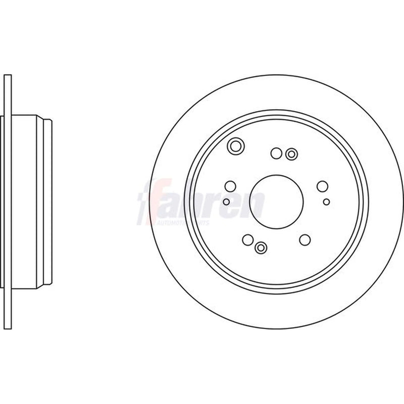 Fahren Front & Rear Brake Discs & Pads fits Honda Cr-V 2001-2007 2.0 2.2