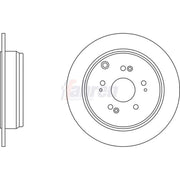 Fahren 2 x Solid Brake Discs fits Honda Cr-V 2001-2007 2.0 2.2