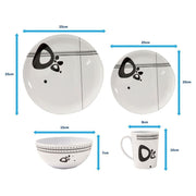 Camping Caravan Picnic Fishing Travel Melamine 16pc Dining Dinner Set - Abstract Leisurewize - Dynamic Drive