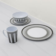 Camping Caravan Picnic Fishing Travel Melamine 16pc Dining Dinner Set - Stripe 7 Leisurewize - Dynamic Drive