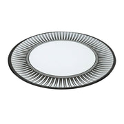 Camping Caravan Picnic Fishing Travel Melamine 16pc Dining Dinner Set - Stripe 7 Leisurewize - Dynamic Drive