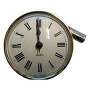 Caravan, Motorhome, Boat 72mm Brass Oval Clock White With Roman Numerals ME508 PLS - Dynamic Drive